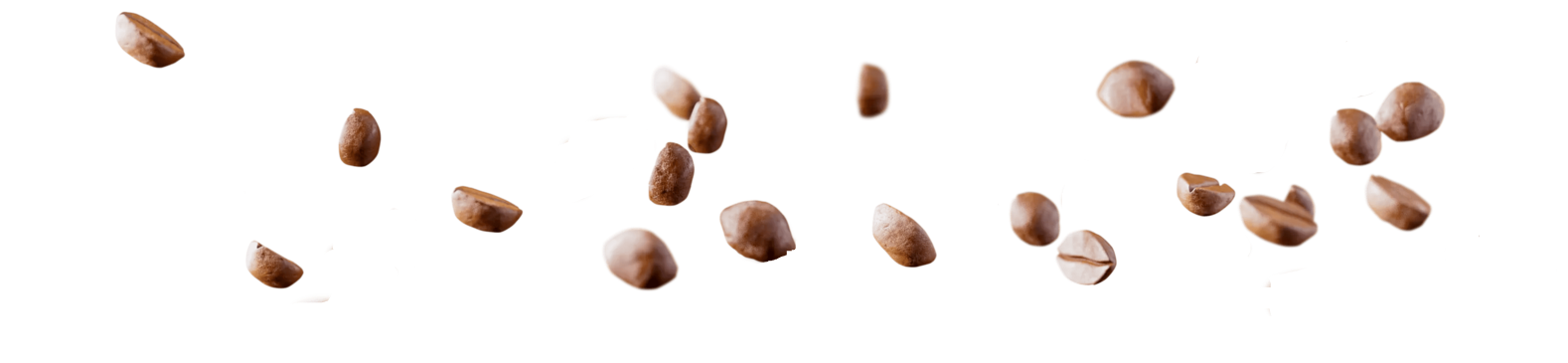 decorative image of coffee beans floating