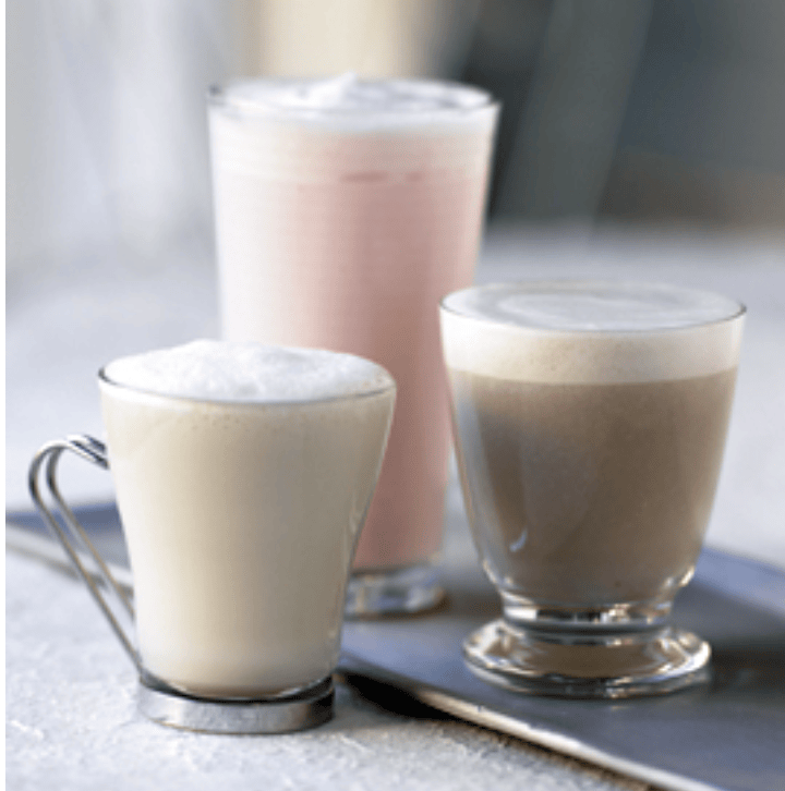 3 cups of hot milk steamers
